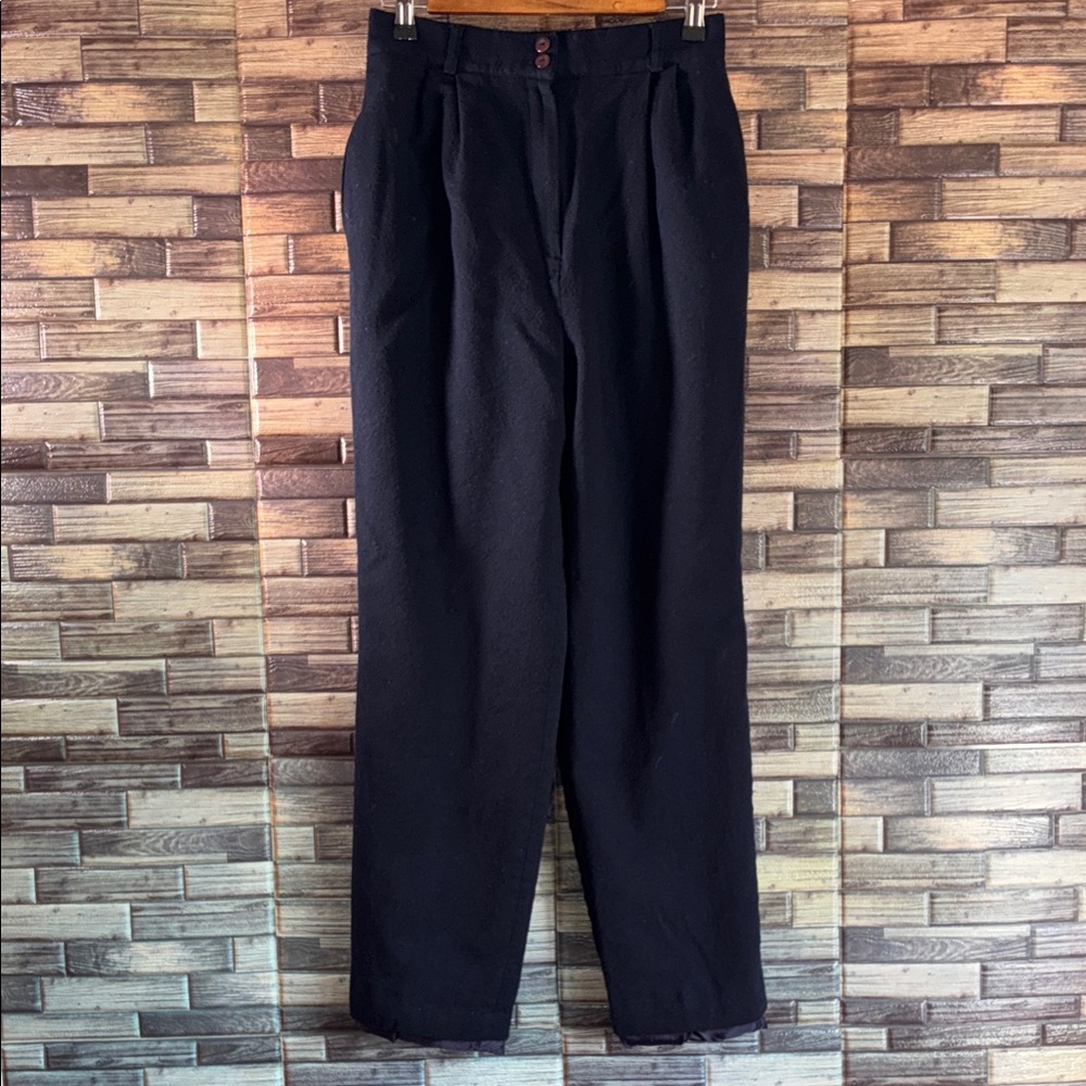 Vintage High Waisted Womens Harve Benard Classic Navy Dress Pants Size 26